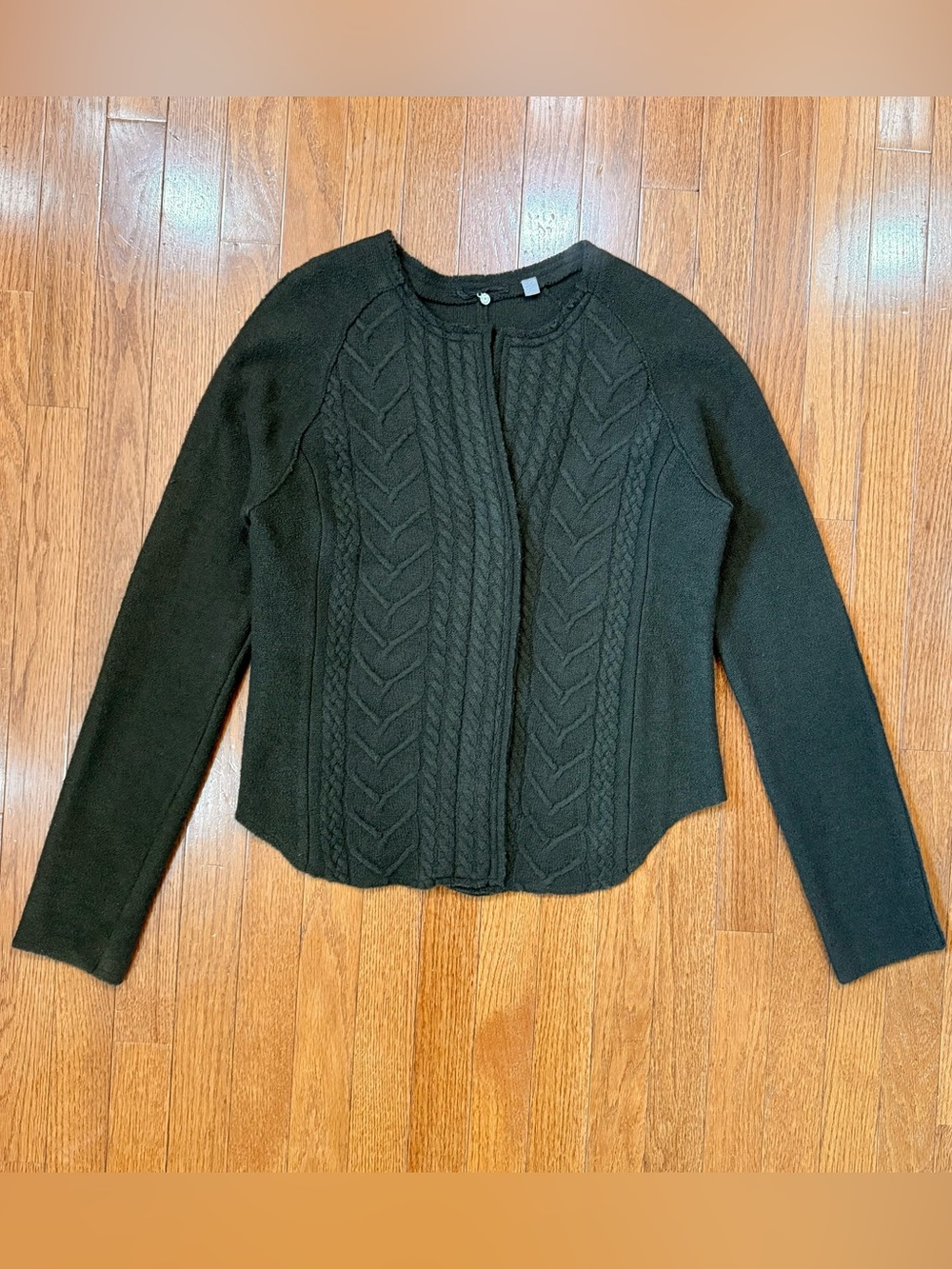 Anthropologie Knitted & Knotted Womens Medium Wool Cable Knit Cardigan Sweater
